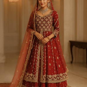 Custom Tailored Red Lehnga