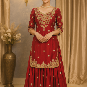 Customized Red Lehnga
