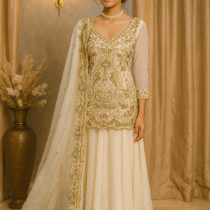 White Custom Sharara