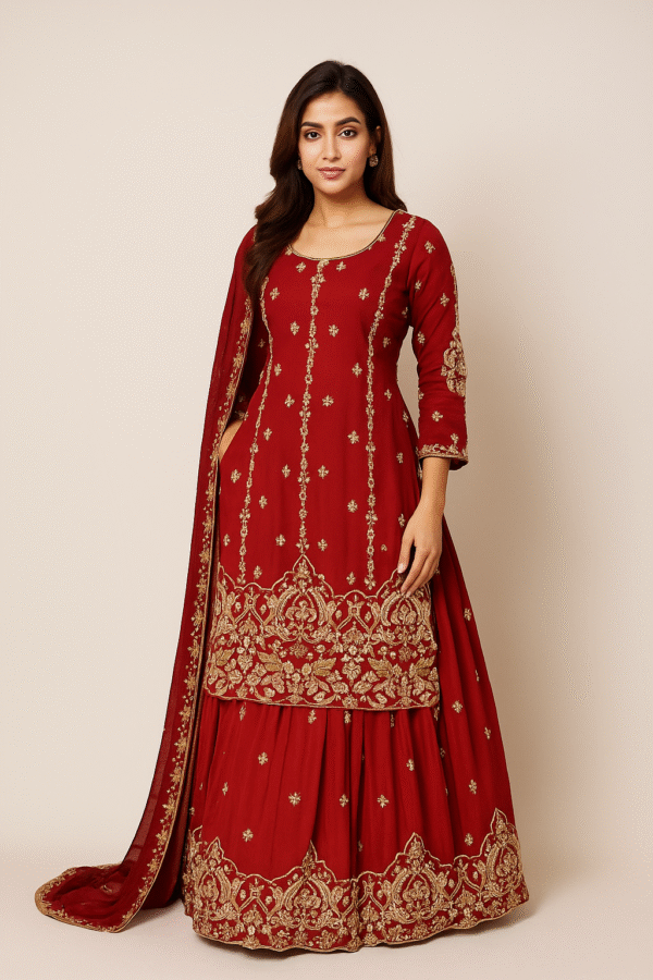 Custom made Red Bridal Lehnga