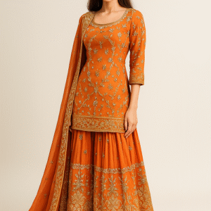 Orange Bridal sharara
