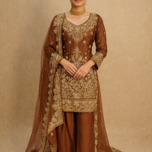 Brown Punjabi suit