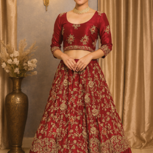 Red Bridal Lehngaa