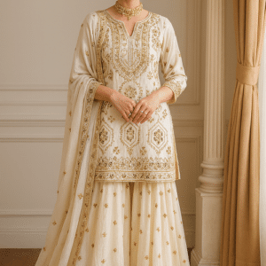 White Custom Made Sharara